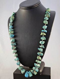 Native American Lakota Made Turquoise and Shell Necklace