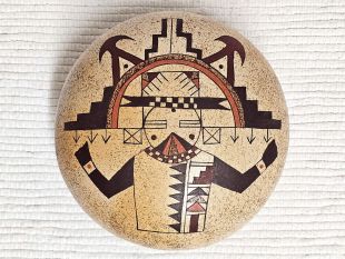 Native American Hopi Handbuilt and Handpainted Seed Pot with Butterfly Maiden