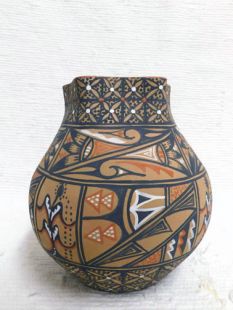 Native American Jemez Handbuilt and Handpainted Vase