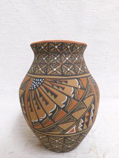 Native American Jemez Handbuilt and Handpainted Vase