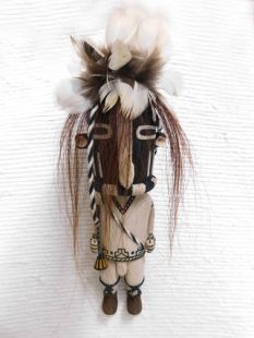 Old Style Hopi Carved Kokopelli Traditional Fertility Katsina Doll