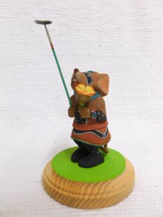 Native American Hopi Carved Warrior Mouse Hero Katsina Doll