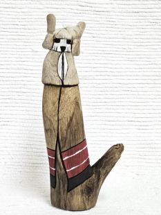 Native American Hopi Carved Snow Maiden Kachina Sculpture (Katsina Sculpture)