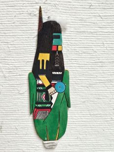 Old Style Hopi Carved Longhair Traditional Rain Dancer Katsina Doll