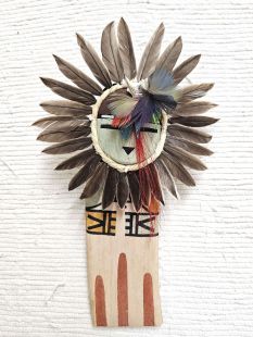 Old Style Hopi Carved Sunface Traditional Powerful Spirit Kachina Doll (Katsina Doll)