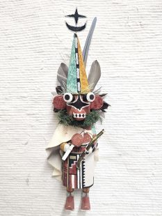 Old Style Hopi Carved Planet Traditional Fearsome Kachina Doll (Katsina Doll)