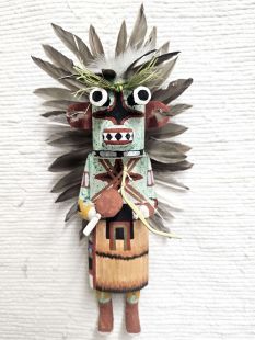 Old Style Hopi Carved Ahote Traditional Kachina Doll (Katsina Doll)