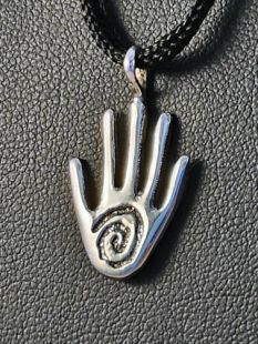 Native American Navajo Made Healing Hand Pendant