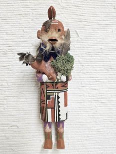 Old Style Hopi Carved Mudhead Traditional Clown Kachina Doll (Katsina Doll)
