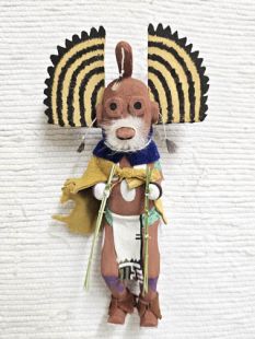 Old Style Hopi Carved Mudhead as Owl Traditional Clown Kachina Doll (Katsina Doll)