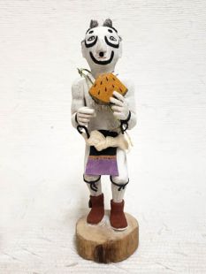 Native American Hopi Carved Clown Katsina Doll