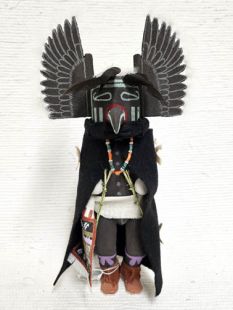 Old Style Hopi Carved Crow Man Traditional Katsina Doll