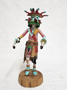 Native American Hopi Carved Water Serpent Warrior Kachina Doll (Katsina Doll)