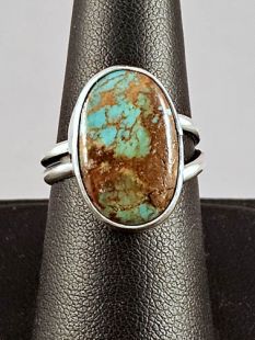 Native American Navajo Made Ring with Turquoise 