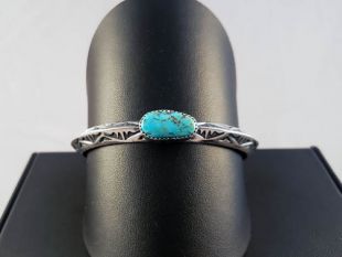 Native American Navajo Made Cuff Bracelet with Turquoise