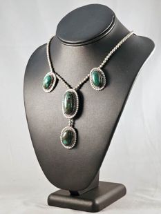 Native American Navajo Made Necklace with Jasper--Vintage 