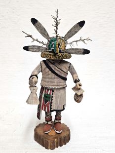 Native American Hopi Carved Ahola Chief Kachina Doll (Katsina Doll)
