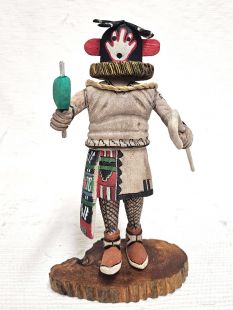 Native American Hopi Carved Pot Carrier Kachina Doll (Katsina Doll)