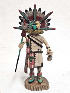 Native American Hopi Carved Old Man Kachina Doll (Katsina Doll)