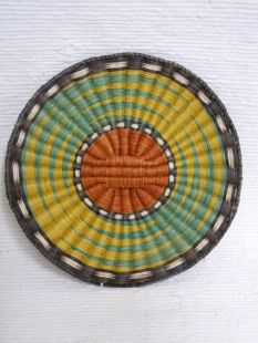 Vintage Native American Hopi Made Wicker Plaque