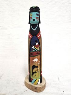 Native American Hopi Carved Flute Katsina Sculpture