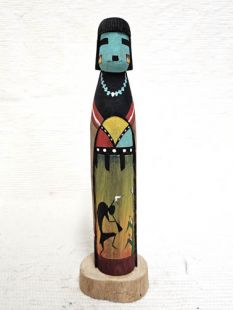 Native American Hopi Carved Hano Mana Katsina Sculpture