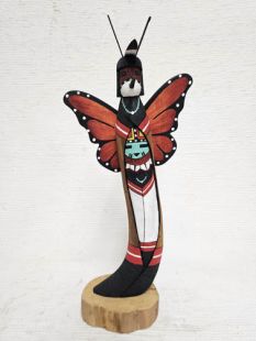 Native American Hopi Carved Butterfly Maid Katsina Sculpture