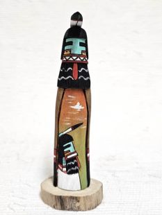 Native American Hopi Carved Heoto Warrior Katsina Sculpture