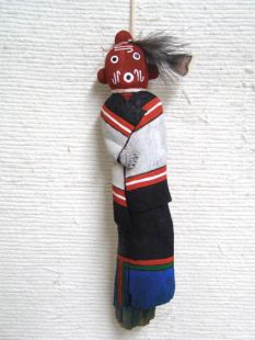 Old Style Hopi Carved Mudhead Traditional Clown Katsina Doll