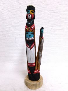 Native American Hopi Carved White Chin Katsina Sculpture