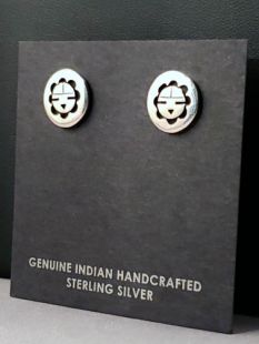Native American Hopi Made Sunface Earrings 