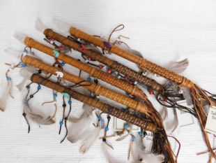 Native American Made Ceremonial Talking Sticks - Medium Talking Stick 13" long