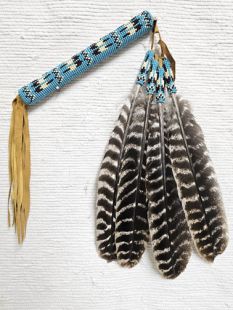 Native American Made Kiowa Style Peyote Prayer Fan