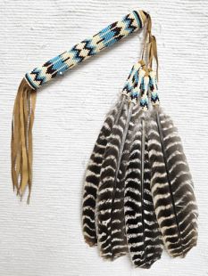 Native American Made Kiowa Style Peyote Prayer Fan
