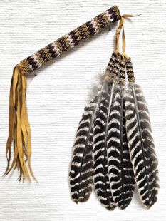 Native American Made Kiowa Style Peyote Prayer Fan