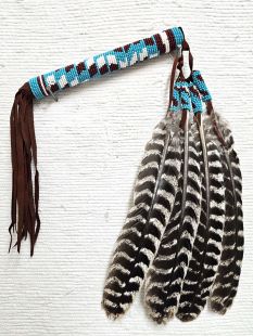 Native American Made Kiowa Style Peyote Prayer Fan