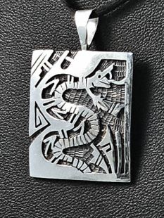Native American Hopi Made Water Serpent Pendant