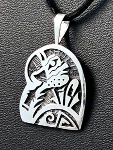 Native American Hopi Made Parrot Pendant