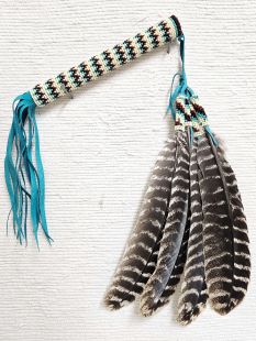 Native American Made Kiowa Style Peyote Prayer Fan