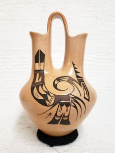 Native American Hopi Handbuilt and Handpainted Wedding Vase