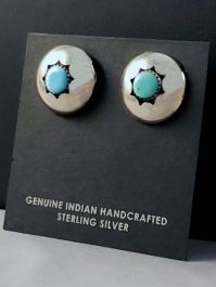 Vintage Handmade Navajo Made Sterling Earrings