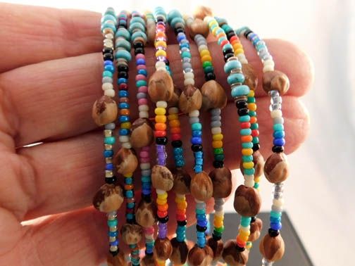 Southwestern Navajo Ghost Bead Necklace & Earrings ~ Resin & Wood Pendants  | eBay
