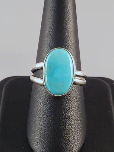 Native American Navajo Made Ring with Turquoise 