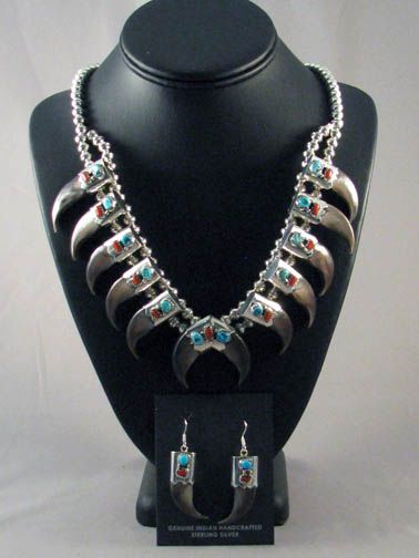 BEAR CLAW TURQUOISE PENDANT W/ SILVER CHAIN - jewelry - by owner - sale -  craigslist