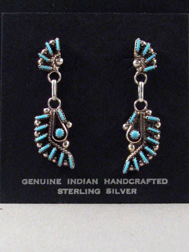 Vintage Zuni Sterling Silver Earrings