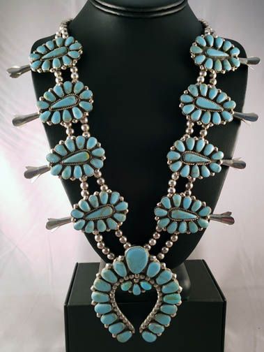 Item #904Z- Lg Heavy Navajo Rare Light Blue Dry Creek Turquoise Sterling  Silver Squash Blossom Necklace —Men's and Women's Turquoise Necklaces ~  Native American… | Silver turquoise jewelry, Turquoise sterling silver,  Authentic