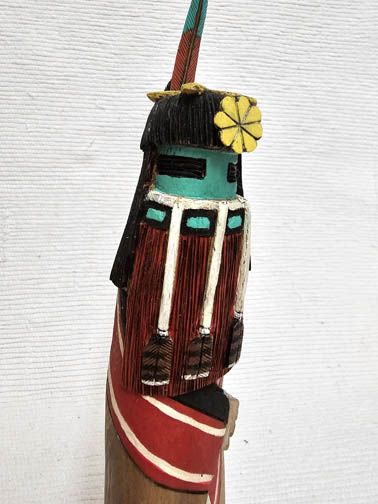 人気 ブランド チェック Native American Hopi Carved Longhair Redbeard Katsina シルバー