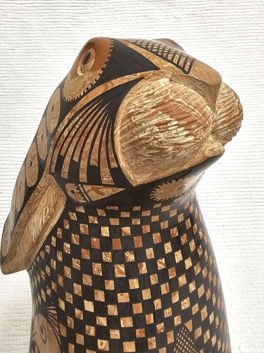 Mata Ortiz Handbuilt and Handpainted Rabbit Effigy at Kachina House