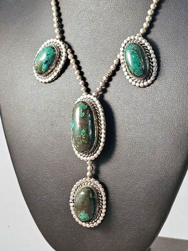 1950s Native American Navajo Made Necklace with Jasper at Kachina