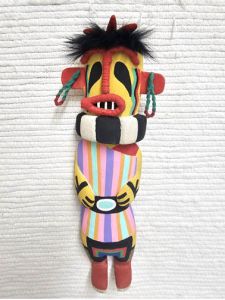 Old Style Hopi Carved Heheya Traditional Messenger Kachina Doll (Katsina Doll)